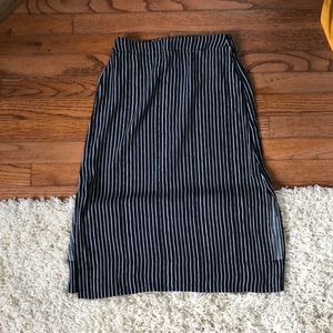 NEVER WORN Madewell Black and White Striped Skirt